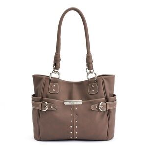Rosetti Tan Shoulder Bag with Stud Accents